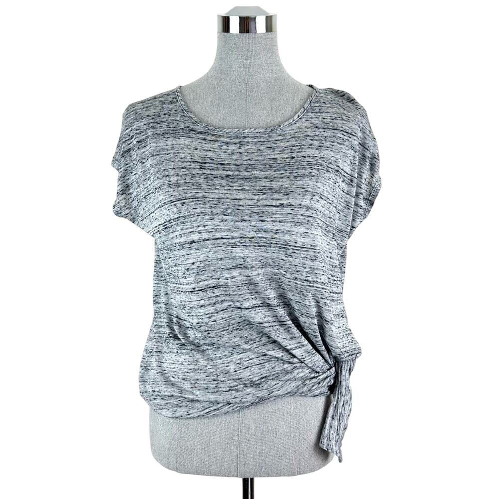 Athleta Side Tie Heathered Gray Tee‎ Top Women's Medium
